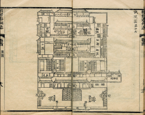 清代扬郡试院平面图《【民国】续纂泰州志》