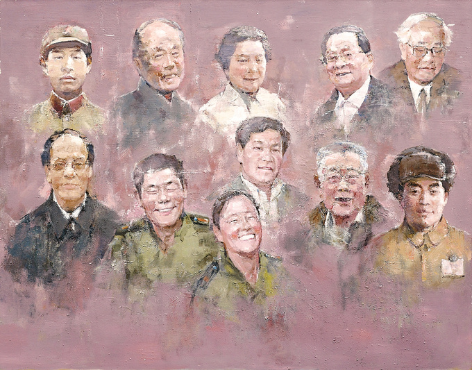 姚莨 《最美奋斗者的江苏人(11人)》 油画