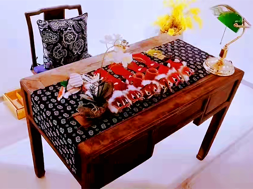 颜婆婆制作的虎头鞋